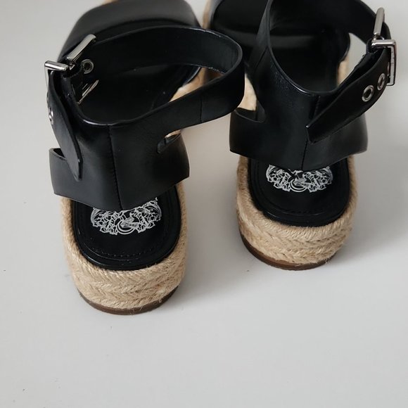 VINCE CAMUTO | Kathalia sandals wedges espadrilles black sz 6.5 - Picture 5 of 5